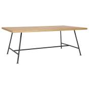Table basse rectangulaire bois clair et pieds métal