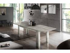 Table de salle à manger extensible, made in italy, table moderne avec rallonges, console extensible, 160 - 210x90h75 cm, couleur ciment 8052773808804