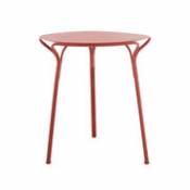 Table ronde HiRay / Métal - Ø 60 cm - Kartell rouge
