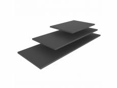 Tablette en bois large cubic® l 50 à 100 cm - pujadas - noir - dm laquée