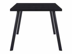 Vidaxl table de salle à manger noir 160x80x75 cm verre