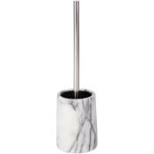 Wenko - Brosse wc design marbre Onyx - Diam 10 x 41 - Blanc