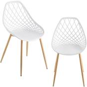 2 chaises de conception en plastique Ensemble avec
