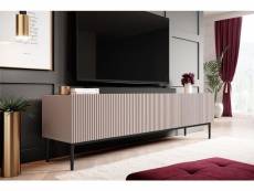 Bobochic meuble tv 200 cm kasha pieds noir rose