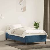 Cadre de lit Bleu foncé 90x190 cm Velours