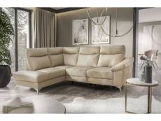 - canapé d'angle en cuir italien de luxe 5 places