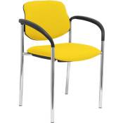 Chaise fixe Villalgordo bali cadre chromé jaune avec