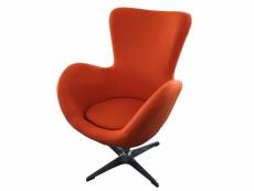 Cocoon - fauteuil design en velours orange
