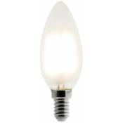 Elexity - Ampoule Déco filament led dépoli Flamme 4W E14 400lm 2700K (blanc chaud) - Blanc