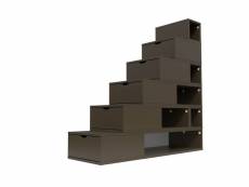 Escalier cube de rangement hauteur 150cm wengé ESC150-W
