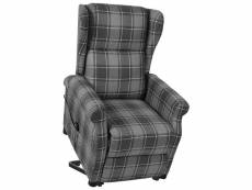 Fauteuil inclinable gris tissu