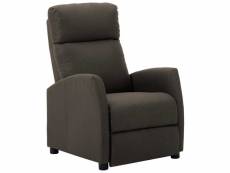 Fauteuil inclinable taupe tissu 289704