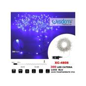 Guirlande Lumineuse 300 Lucioles Bleues Câble Transparent Ip44 Xc-4808