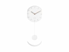 Horloge à balancier design charm - h. 50 cm - blanc