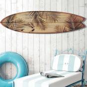 Hxadeco - Planche de Surf Décorative,Impression sur Alu Dibond, Surf Brown vintage, 145x40 cm - Marron
