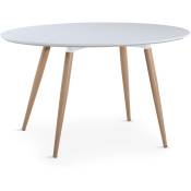 Intensedeco - Table ovale scandinave Lunea Blanc -