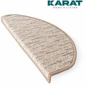 Karat Homeliving - Tapis de sol Geneva Beige 23,5 x 65 cm Demi-rond - Beige