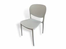 Kosmi - lot de 4 chaises modernes blanches en résine