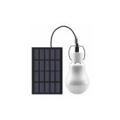 Lampe Solaire Portable à Ampoule led à énergie Solaire avec Panneau Solaire pour jardin, terrasse, intérieur, extérieur, randonnée, camping, tente,