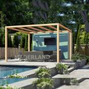 Maderland - Pergola en bois lamellé-collé Santander 300 x 300 cm - Marron