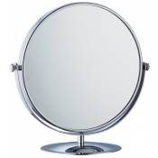 Miroir Grossissant à poser (X5) - Chrome - Diamètre: 20 cm - Chrome