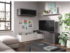 Nexus meuble tv mural 200 cm blanc/gris foncé