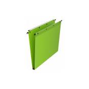 Oblique Az - Dossier suspendu plastique pression l' fond 1,5 cm pour tiroir - vert - Lot de 10 - Vert