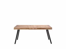 Pamenang - table à manger en métal et teck recyclé 160x80cm - couleur - bois DR/107/2019