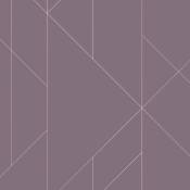 Papier peint aux lignes graphiques - Violet - 10.05 m x 0,52 m