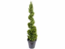 Plante artificielle haute gamme spécial extérieur /cyprès artificiel juniperus fome spirale - dim : 160 x 55 cm