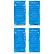 Relaxdays - Poches de glace, lot de 4, chaud et froid, 12 x 29 cm, premiers secours, pochettes réutilisables, bleu