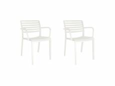 Set 2 chaises lama - resol - blanc - fibre de verre, polypropylène 570x540x800mm