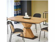 Table à manger design 160-200cm aspect chêne arae