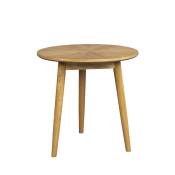 Table d'appoint ronde en bois D50cm bois clair