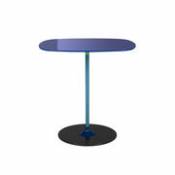 Table d'appoint Thierry / 33 x 50 x H 50 cm - Verre - Kartell bleu en verre