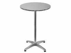 Table de bar - table haute hombuy - bistrot aluminium - réglable en hauteur - 2 en 1 - 70-110 cm
