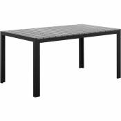 Table de jardin grise en aluminium 150 x 90 cm COMO