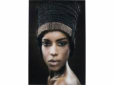 "tableau en verre femme africaine 100x150cm"