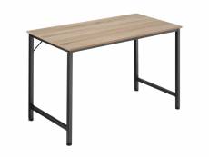 Tectake table de bureau jenkins - bois clair industriel, chêne sonoma - 120 cm 404462
