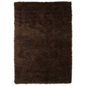Thedecofactory - scandinave - Tapis à poils longs toucher laineux chocolat 120x170 - Marron