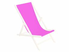 Toile de rechange, tissu de remplacement de fauteuil de plage, chaise longue pliante en bois motif rose [119]