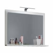 VCB10 Mini Armoire de toilette murale avec miroir avec 1 tablette de rangement, blanc. - Blanc