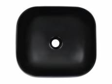 Vidaxl lavabo 44,5 x 39,5 x 14,5 cm céramique noir