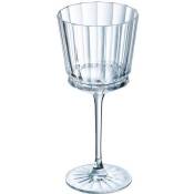 6 verres à pied de table 35cl Macassar - Cristal d'Arques - Kwarx design vintage Cristal Look