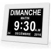 8" lcd Horloge Numérique Calendrier avec Date, Jour