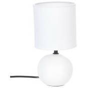 Atmosphera - Lampe à Poser Céramique Boule 25cm Blanc Mat