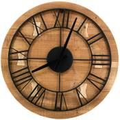 Aubry Gaspard - Horloge en bois recyclé et métal