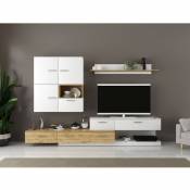 Azura Home Design - Ensemble meuble tv aston blanc