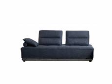 Canapé 3 places modulable tissu bicolore bleu et gris - lounge