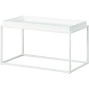 Capaldo - Table basse design en métal 80x45x45 cm blanc - Salone